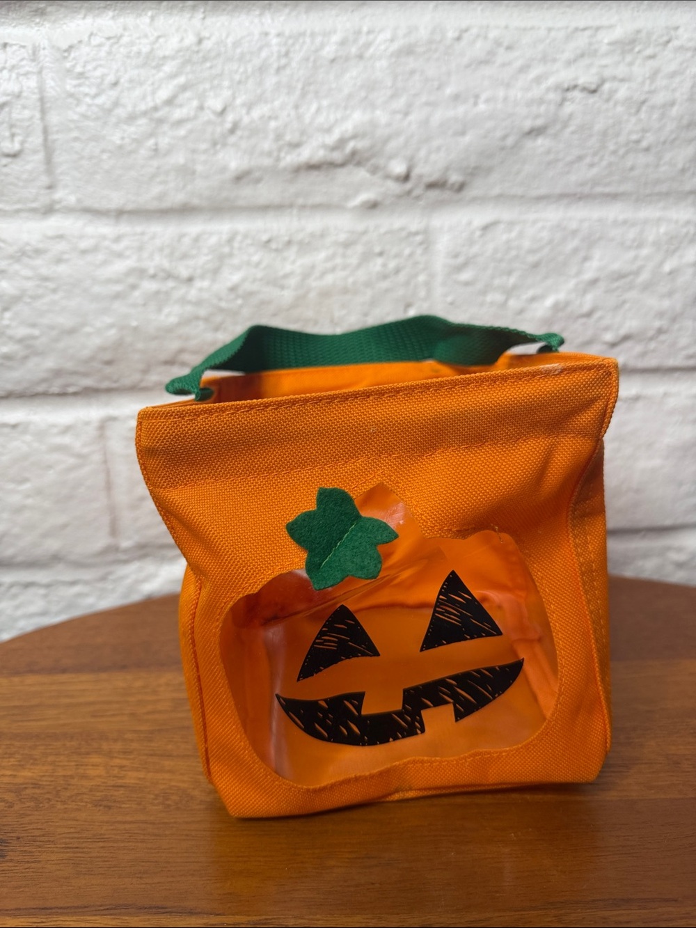 Thirty One Carry All Little's Halloween Treat Pumpkin Fall Canvas Tote